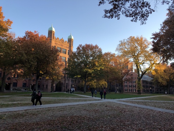 Old Campus at Yale in the fall